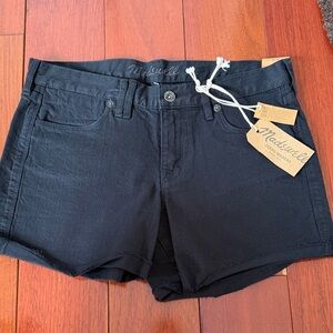 NWT Madewell Women's Black Jean Shorts size 28